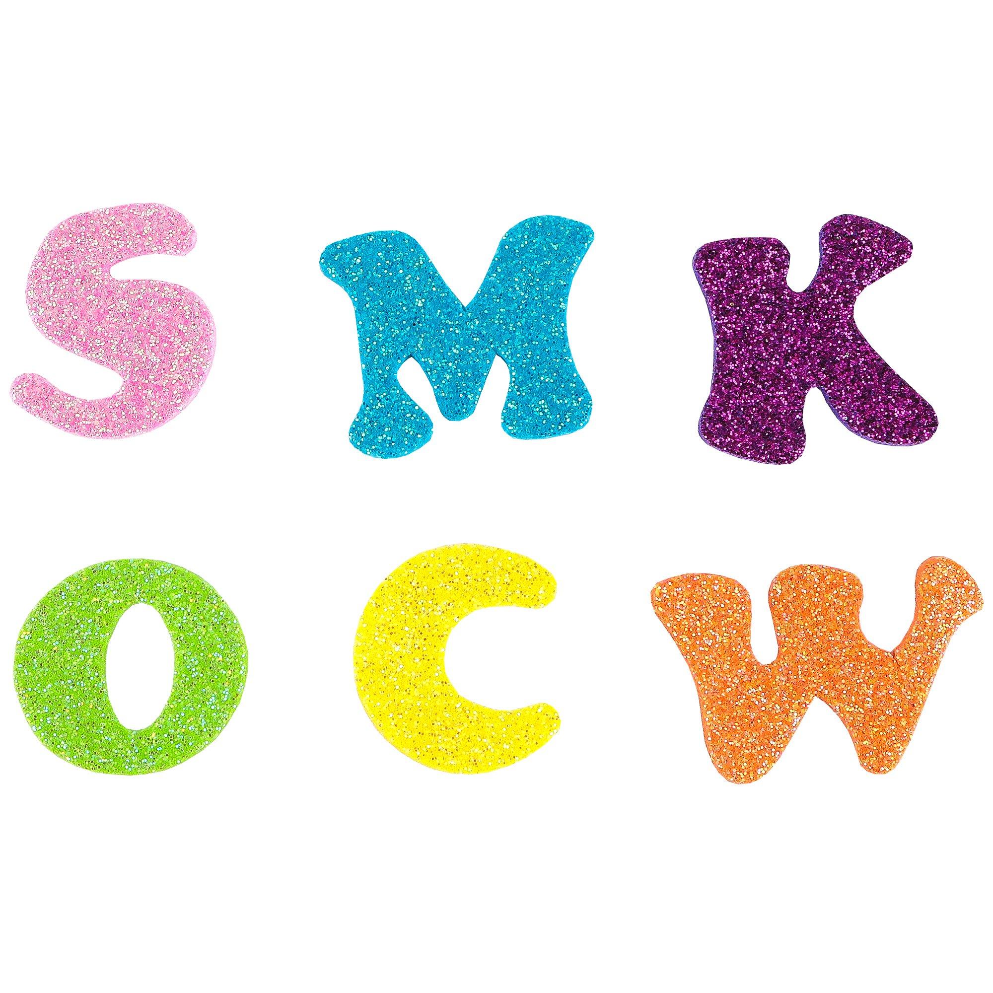 Glitter Alphabet Foam Letters 1 x 0.75 Inches 600 Count Mardel 3982816