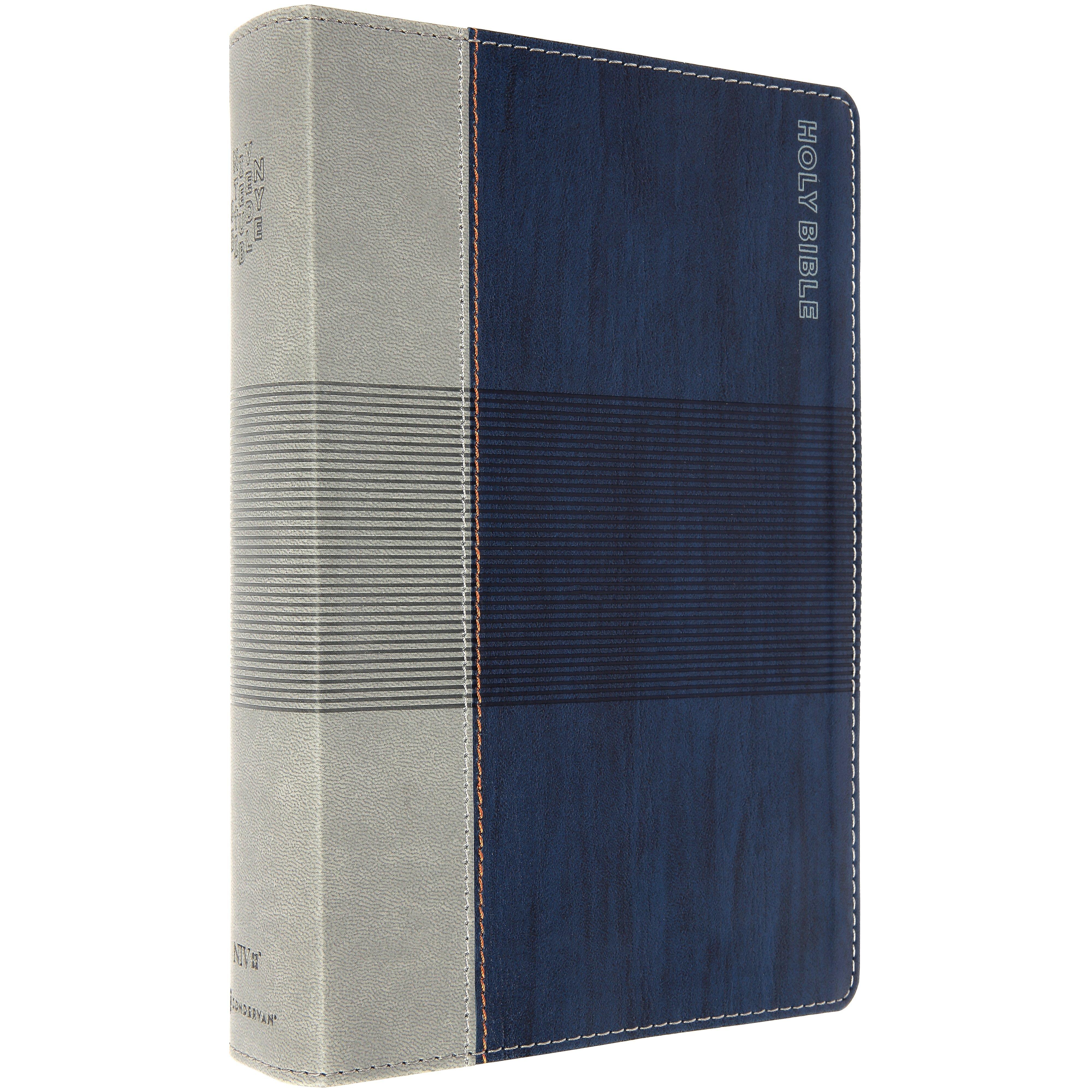 NIV, Teen Study Bible, Comfort Print, Imitation Leather, Blue/Gray