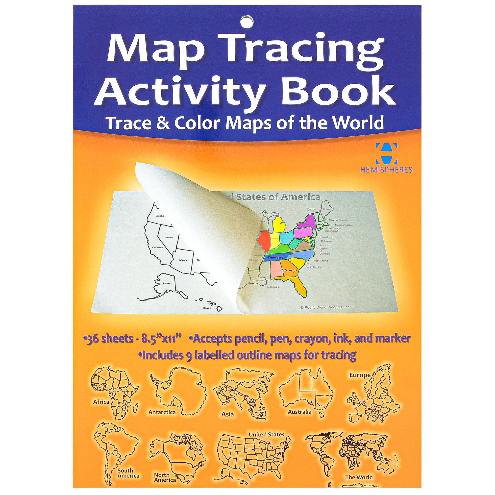 Map Tracing Activity Book, 36 Pages, Grade K | Mardel | 4007100