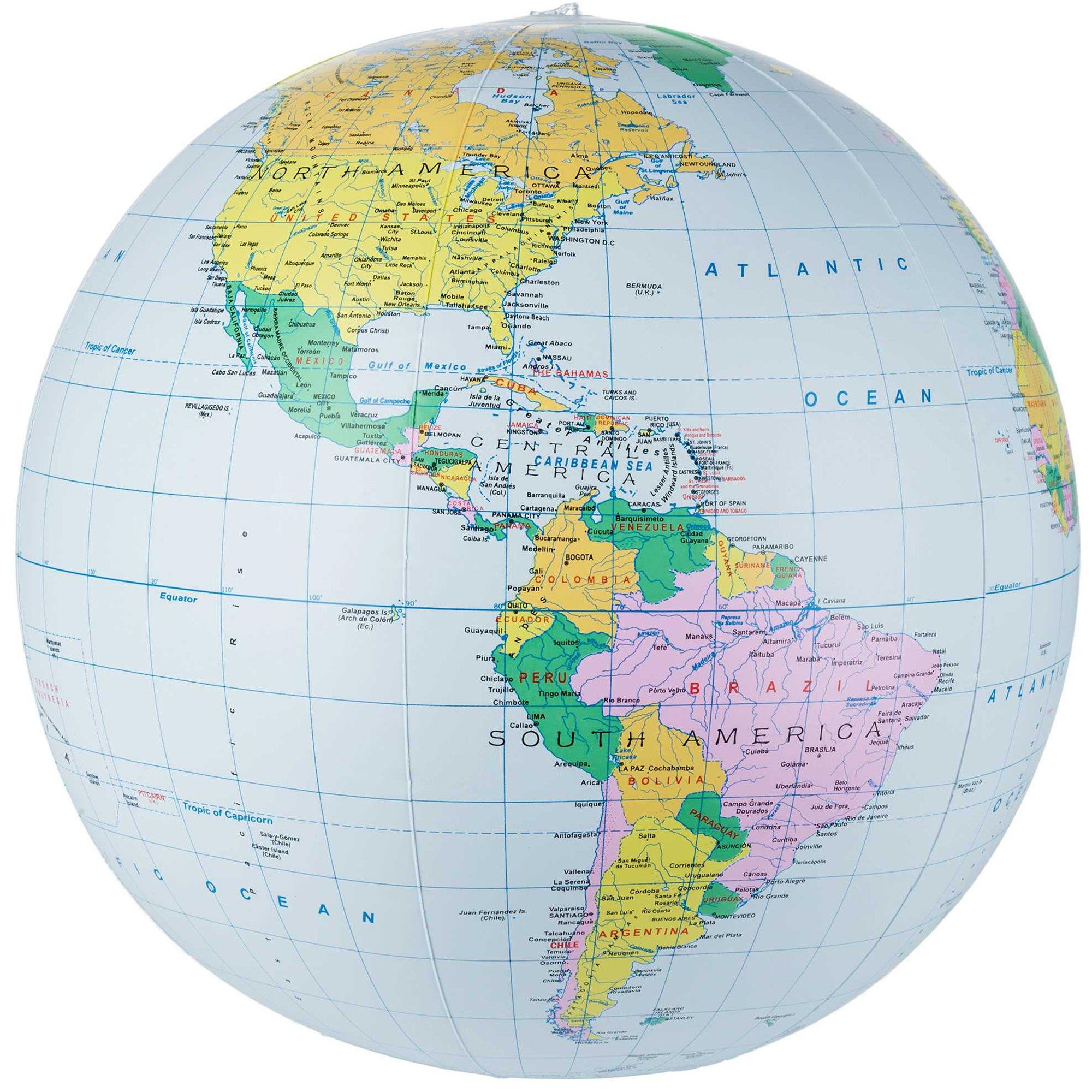 Inflatable Globe, 12 Inches, Blue, 1 Each | Mardel | 4007217