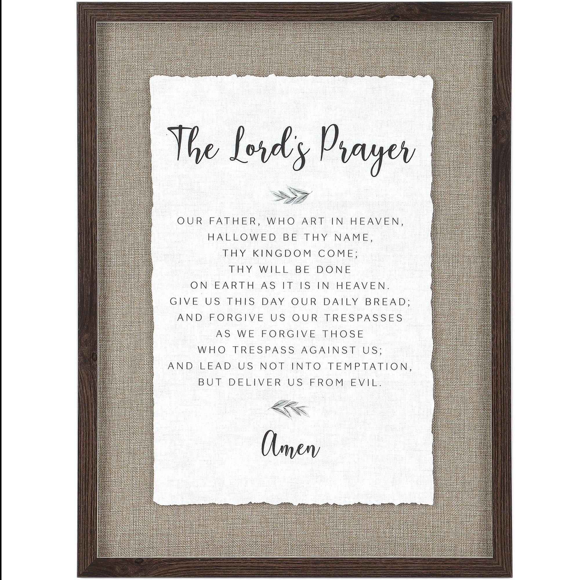 Dytila Floating Framed The Lord’s Prayer Wall Decor – 16x24 Inch, Fade & Water Resistant For Lasting Display
