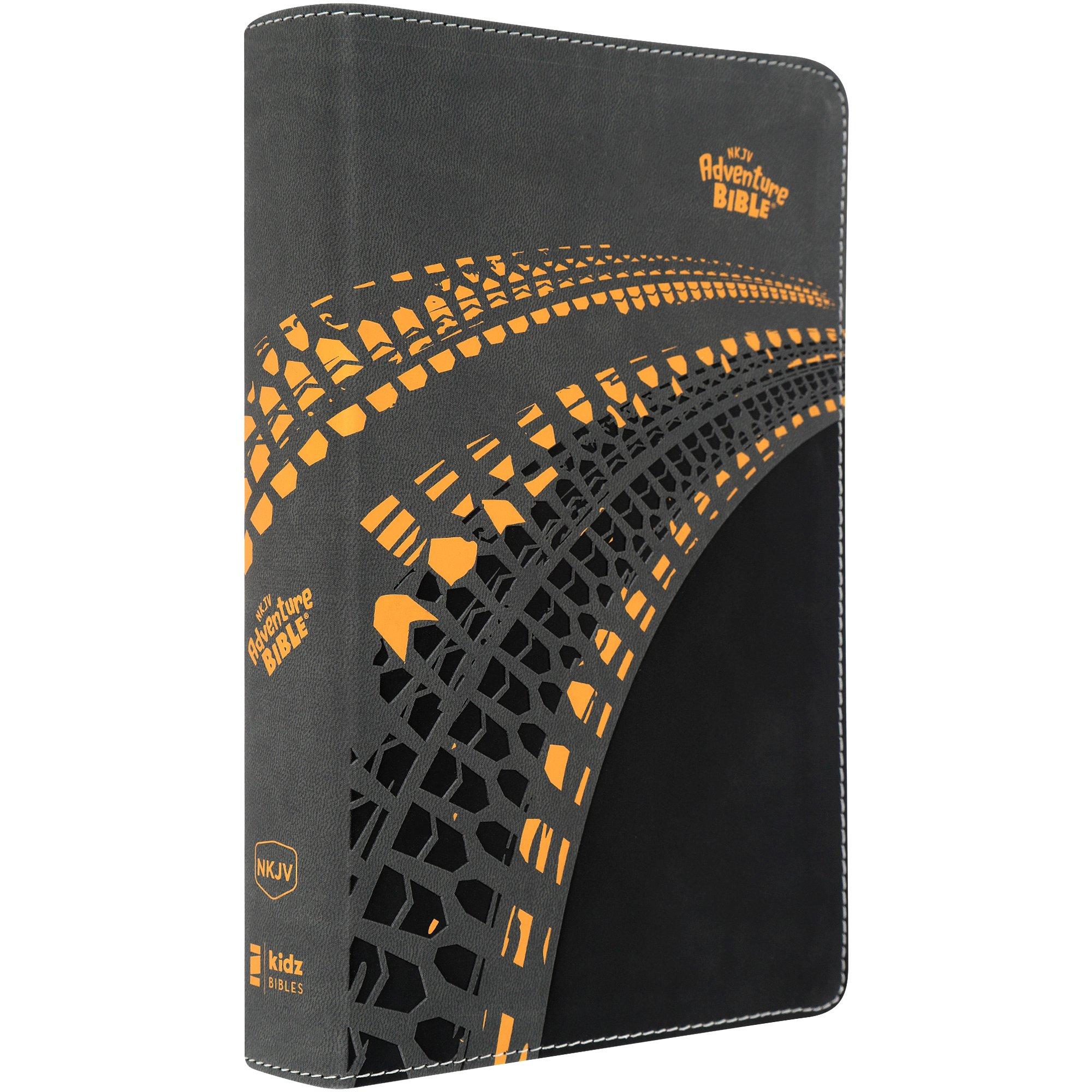 NKJV Adventure Bible, Gray Leathersoft Tire Tracks | Mardel | 4095725