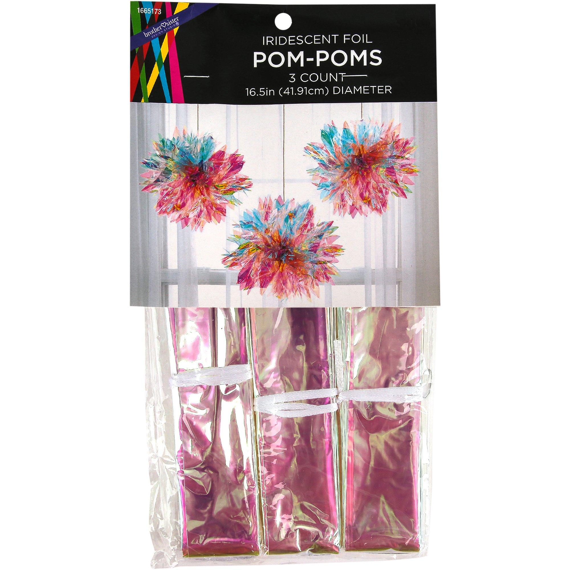 Iridescent Pom Poms, Pack of 3 | Mardel | 4111340