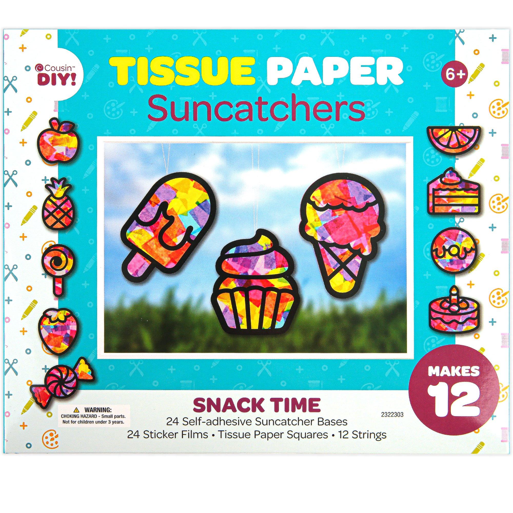 Snack Time Tissue Paper Suncatcher Kit, 12 count Mardel 4113692