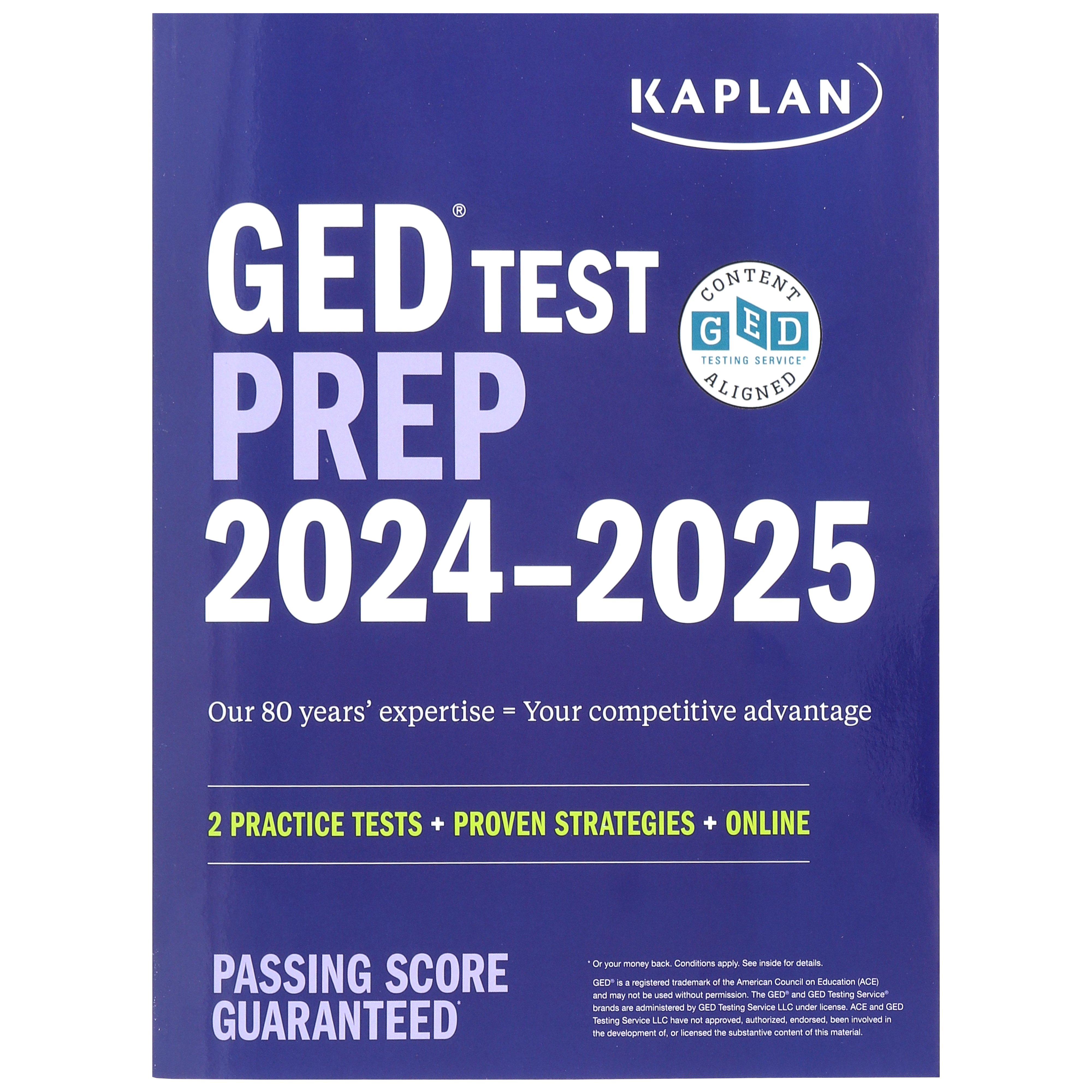 Kaplan, GED Test Prep Book 20242025, Online Included Mardel 4135075