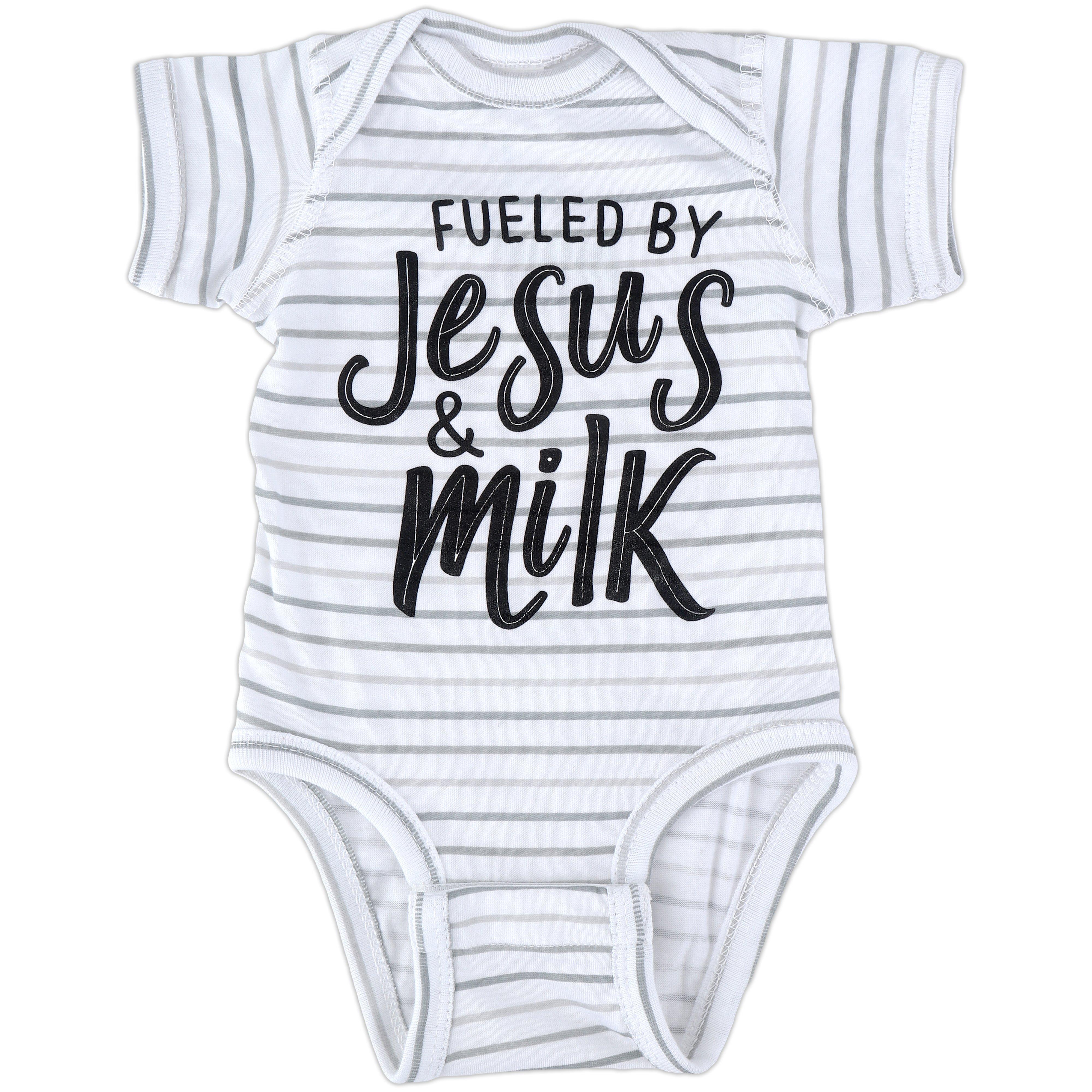 Milk And Jesus Christian Baby Bodysuit Milk And Jesus Christian Baby Bodysuit