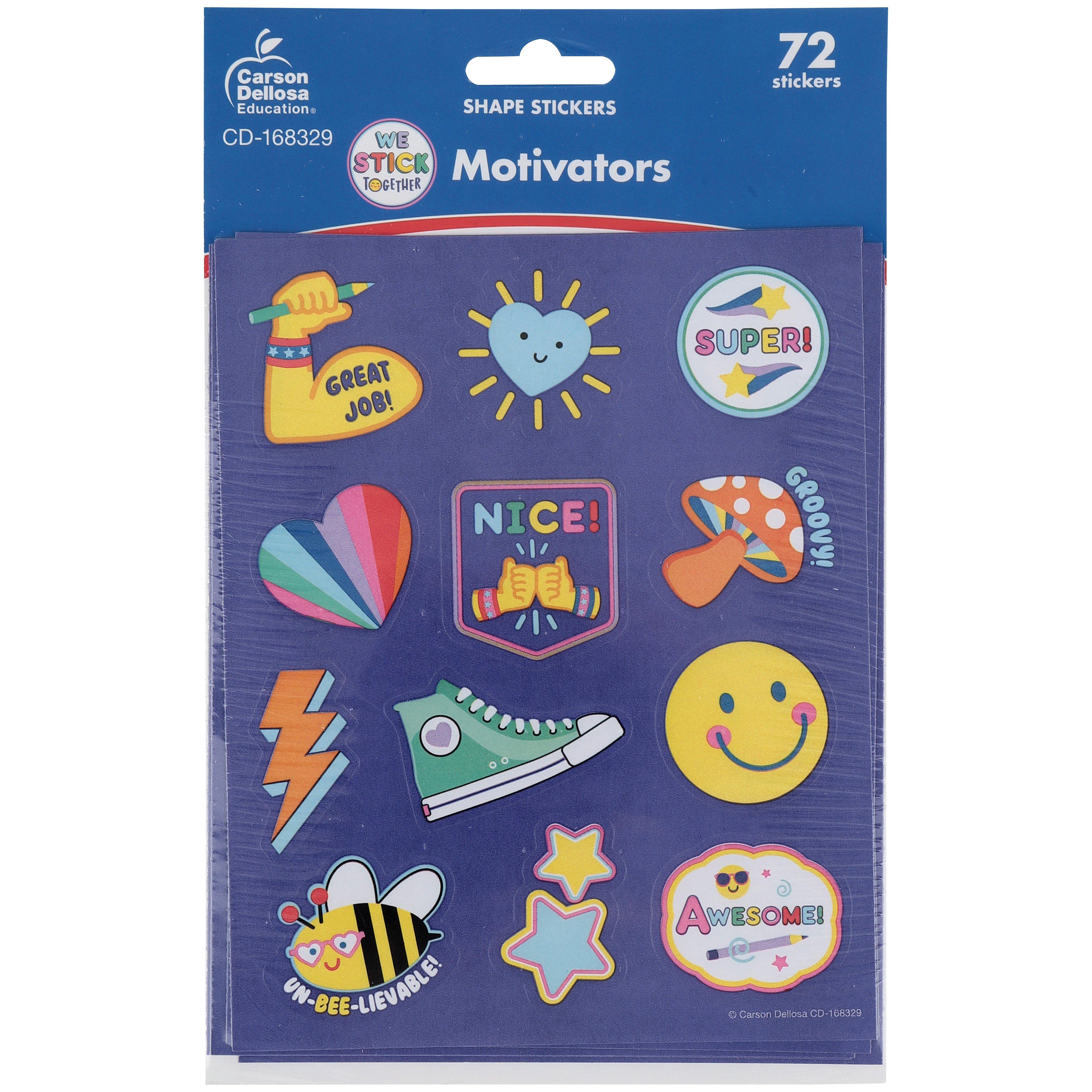 Carson Dellosa, We Stick Together Motivational Sticker Set, 72 Pieces ...