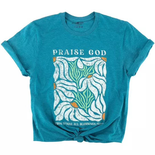 God is Good Trendy Floral T Shirt God is Good Trendy Floral T Shirt