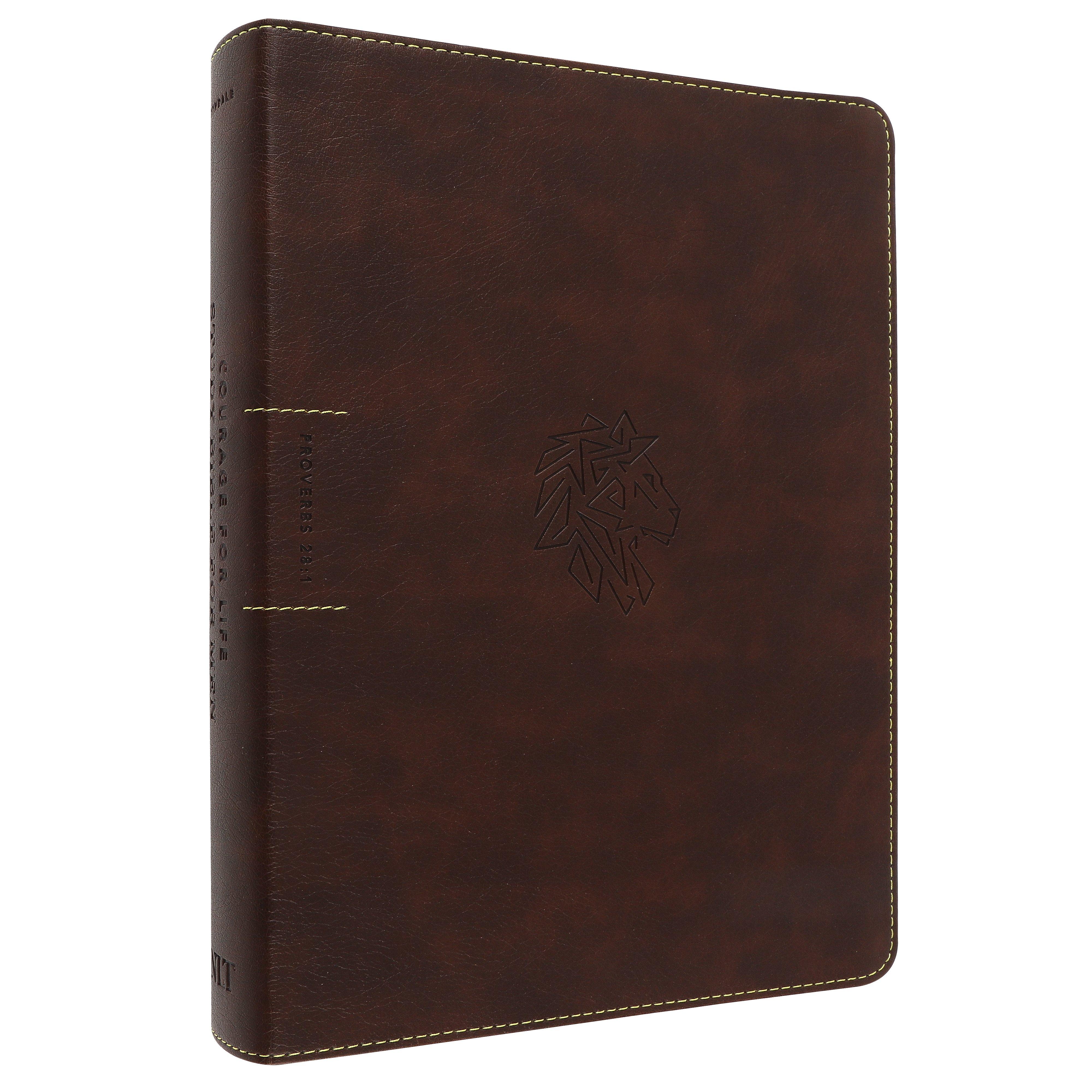 NLT Courage For Life Study Bible for Men, Filament Enabled, Rustic