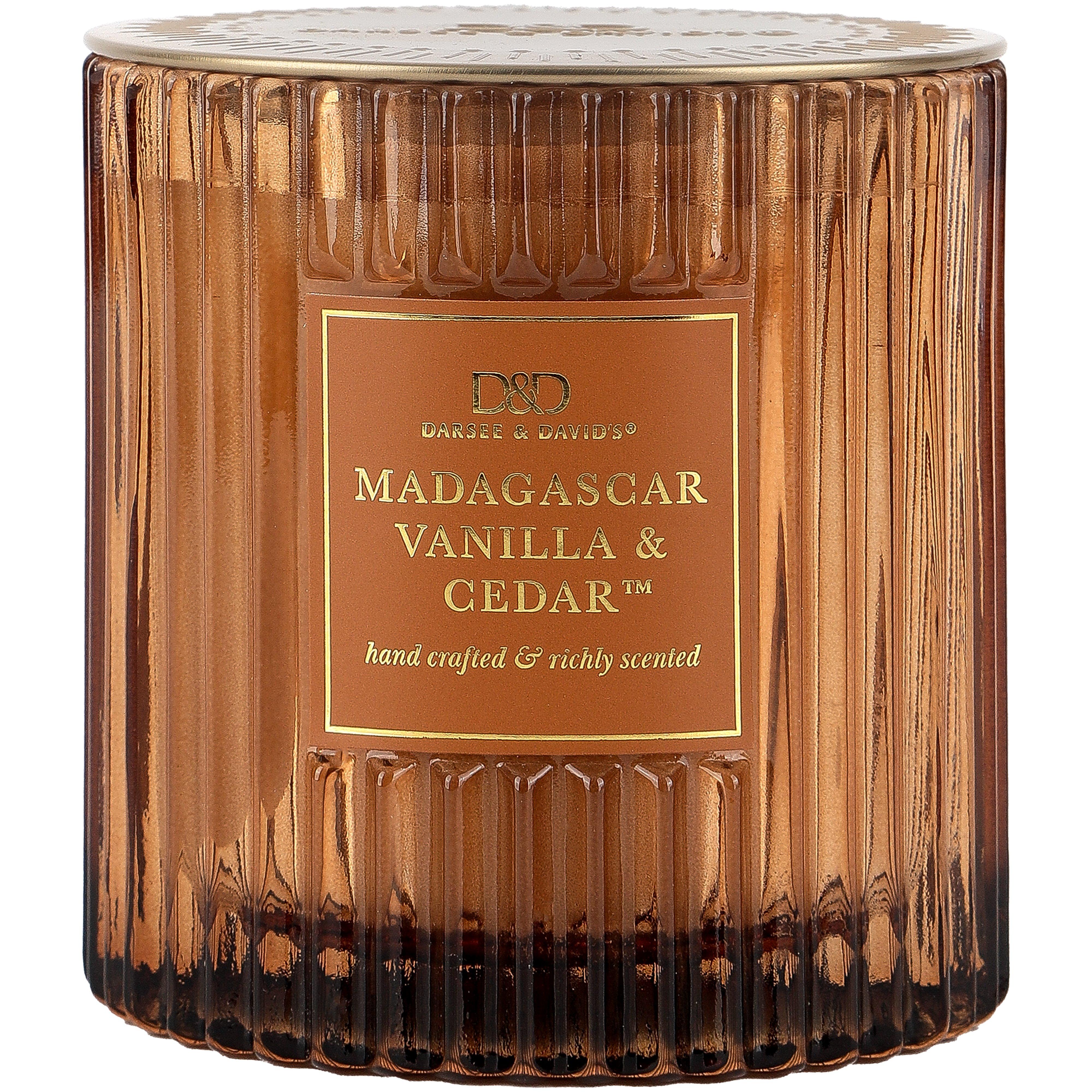 Darsee & David's, Madagascar Vanilla & Cedar Ribbed Candle Darsee & David's, Madagascar Vanilla & Cedar Ribbed Candle