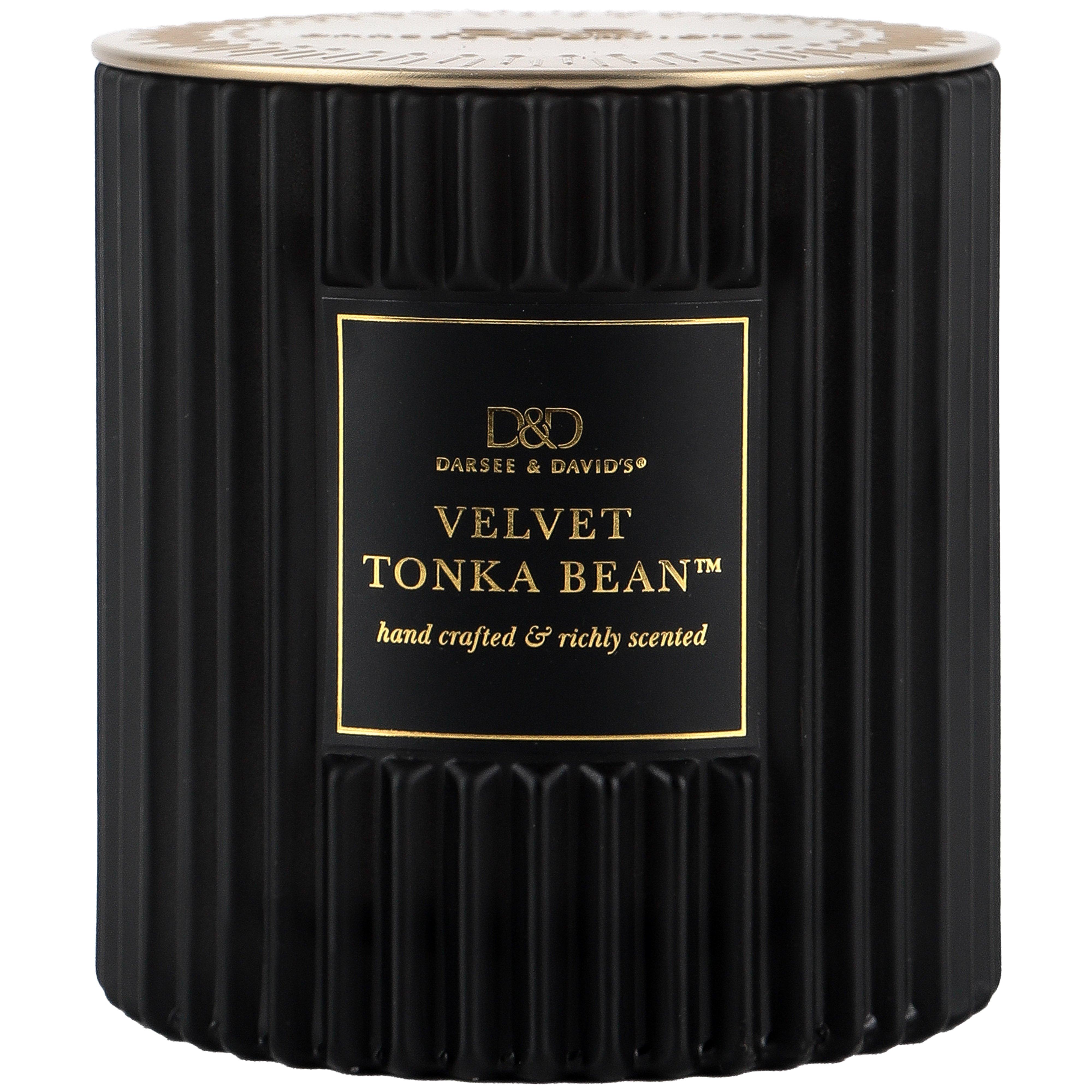 ダッフィーラブ様 Darsee & David's, Velvet Tonka Bean Ribbed Candle, 10 ounces