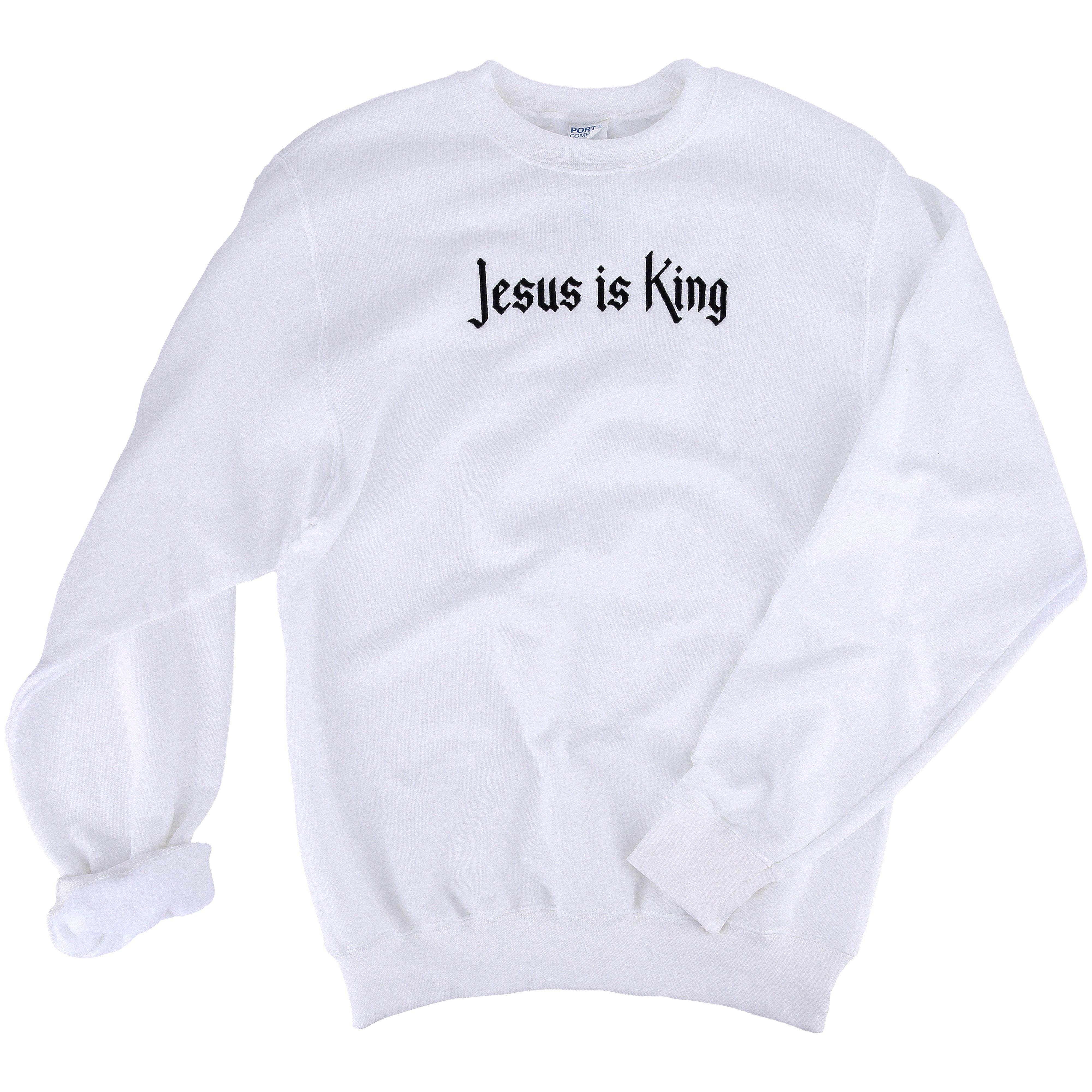 Jesus is King Embroidered Sweatshirt, by Rooted Soul, S-2XL