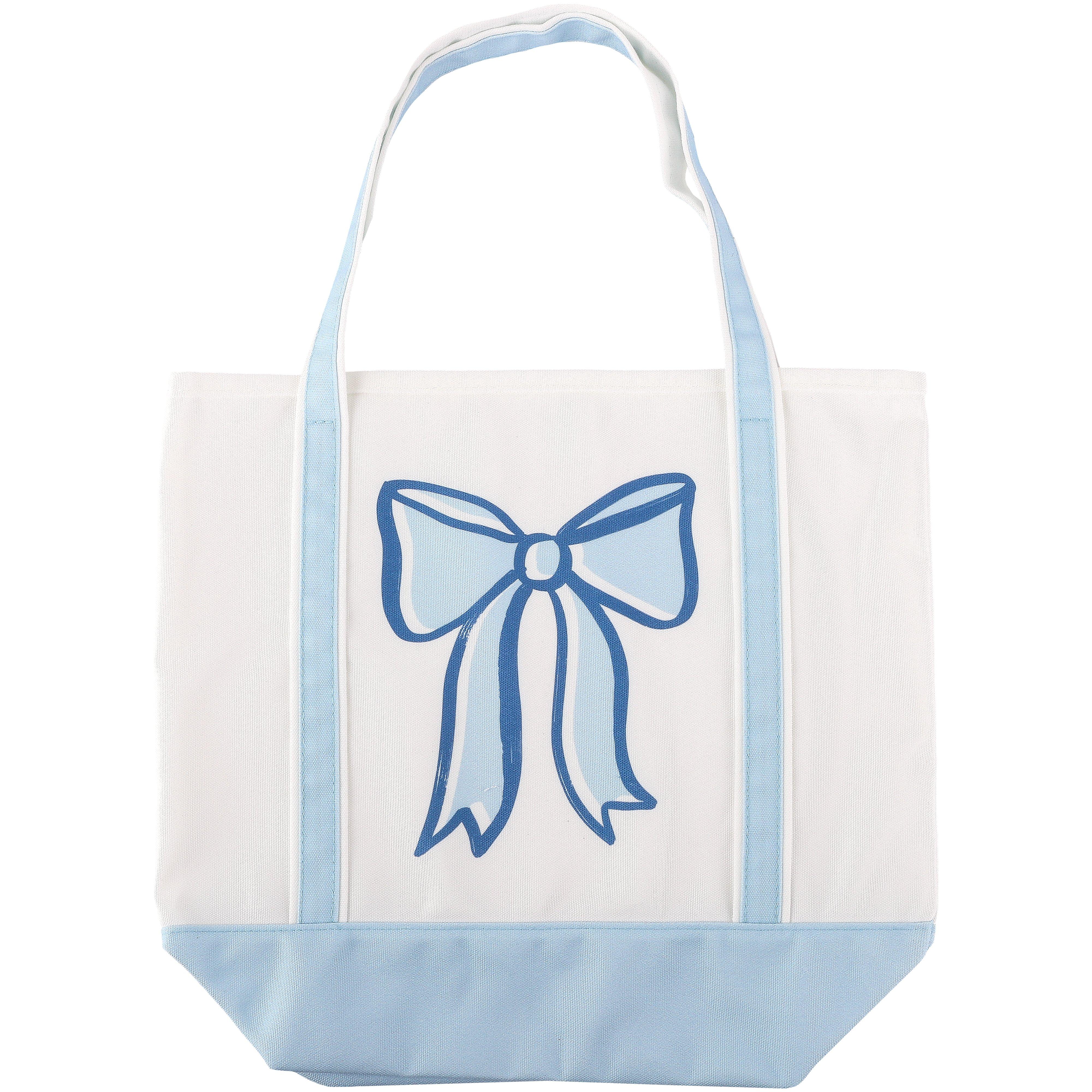 School Shop Daydreamer Blue Bow Tote Bag, 16 x 5.5 x 22.5 inches 