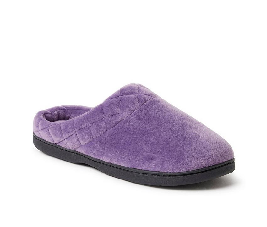 Dearfoams Darcy Velour Clog with Quilt Cuff Slippers