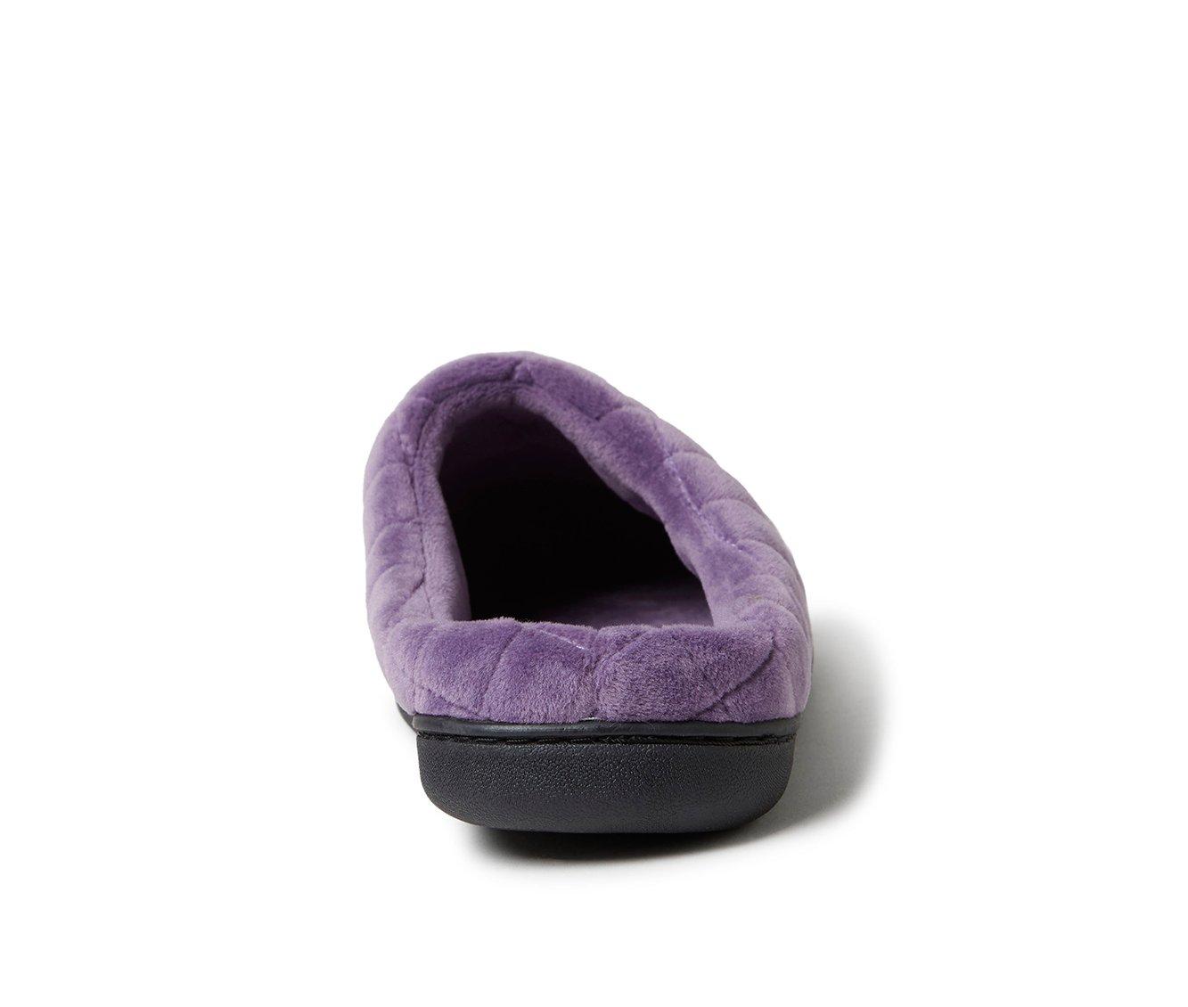 Dearfoams Darcy Velour Clog with Quilt Cuff Slippers