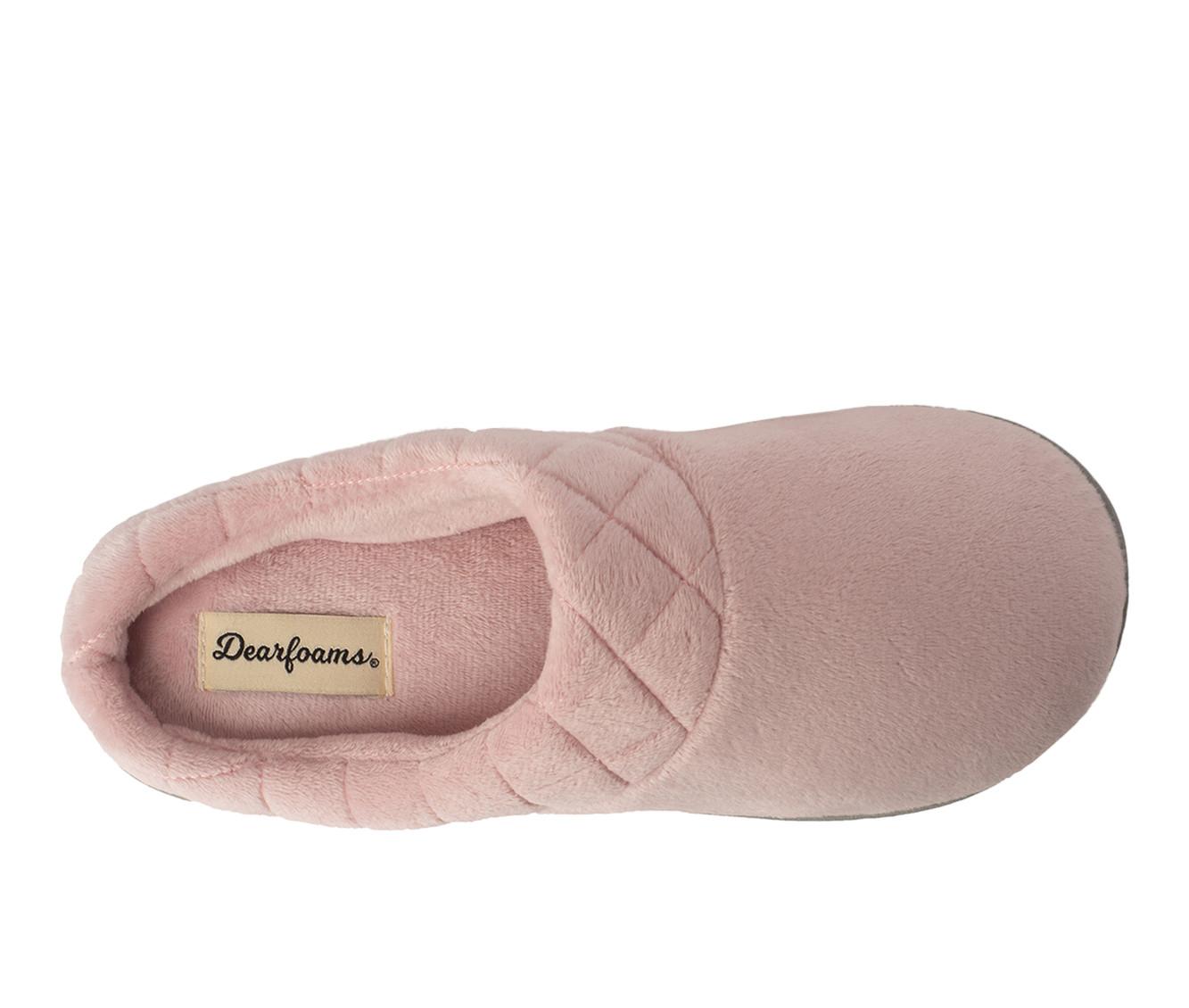 Dearfoams Darcy Velour Clog with Quilt Cuff Slippers