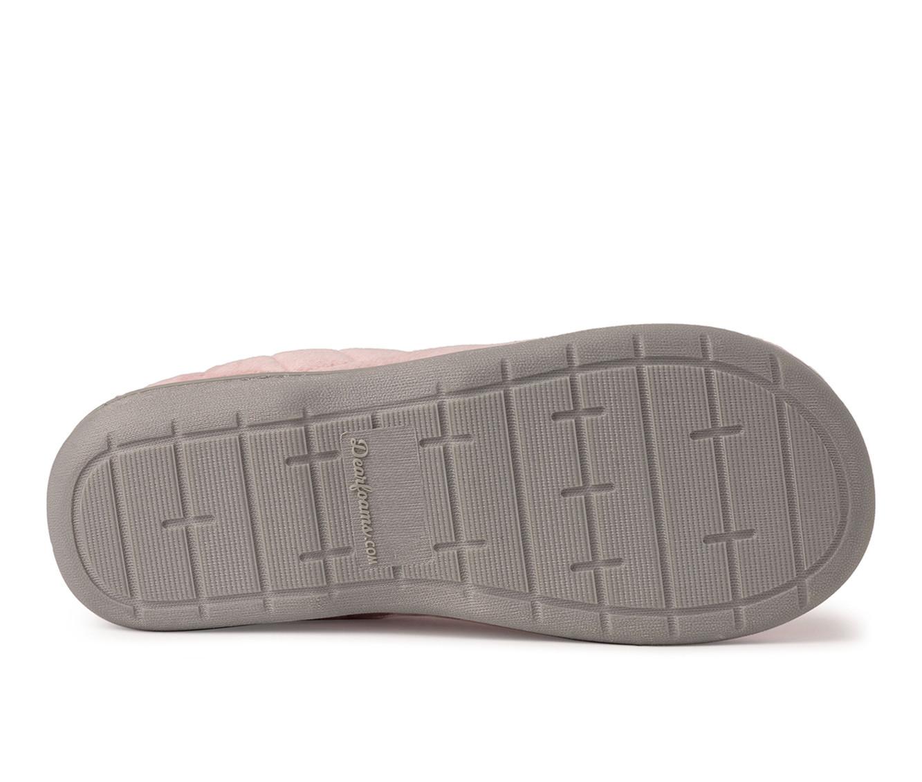 Dearfoams Darcy Velour Clog with Quilt Cuff Slippers