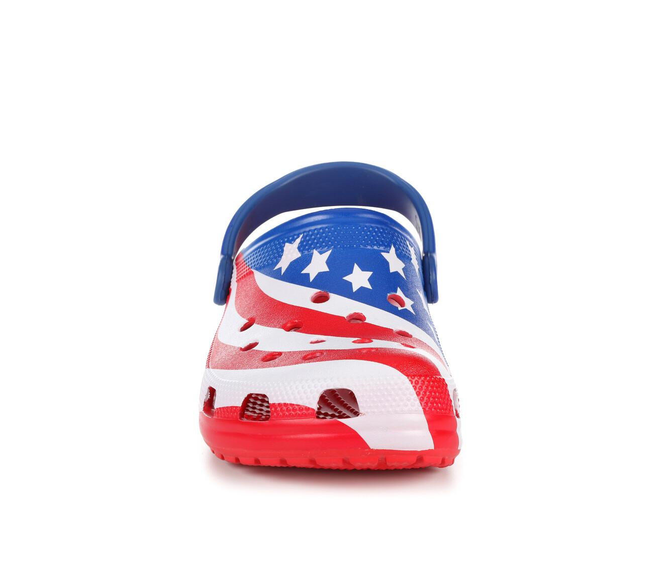 Adults' Crocs Classic American Flag Clogs