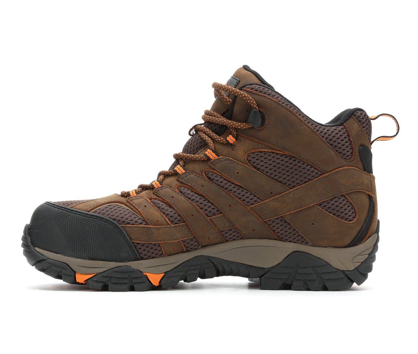 Men's Merrell Work Moab Vertex Mid Waterproof Comp Toe Work Boots