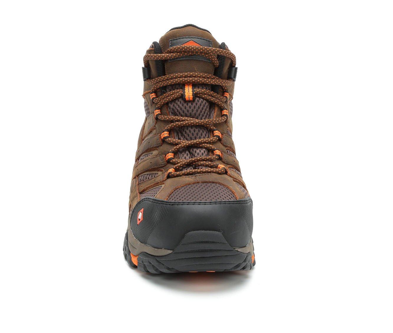 Men's Merrell Work Moab Vertex Mid Waterproof Comp Toe Work Boots