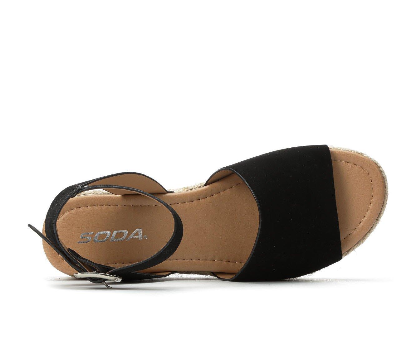 Soda black platform discount sandals