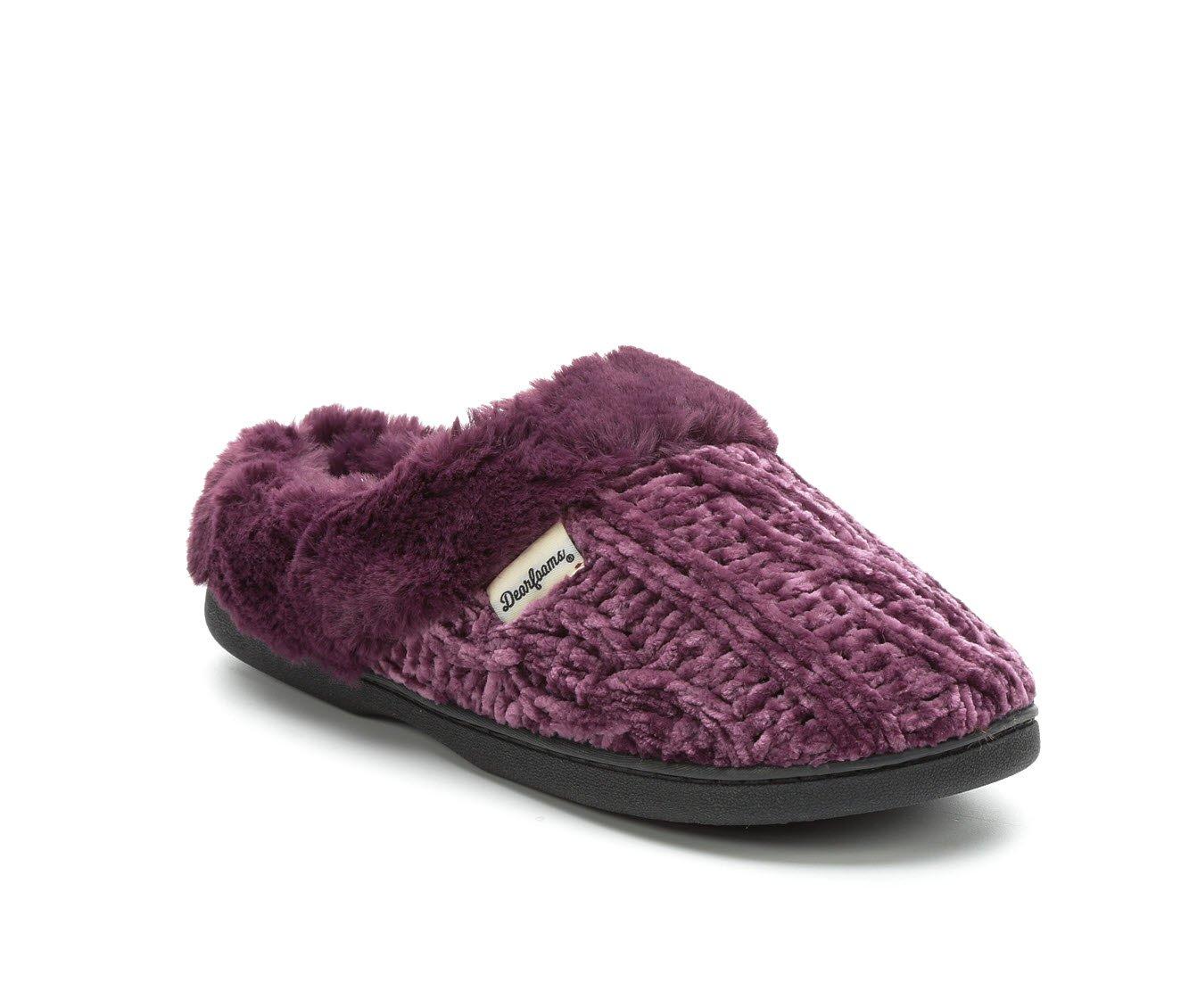 Dearfoams Cable Knit Chenille Slippers