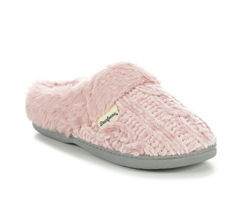 Dearfoams Cable Knit Chenille Slippers