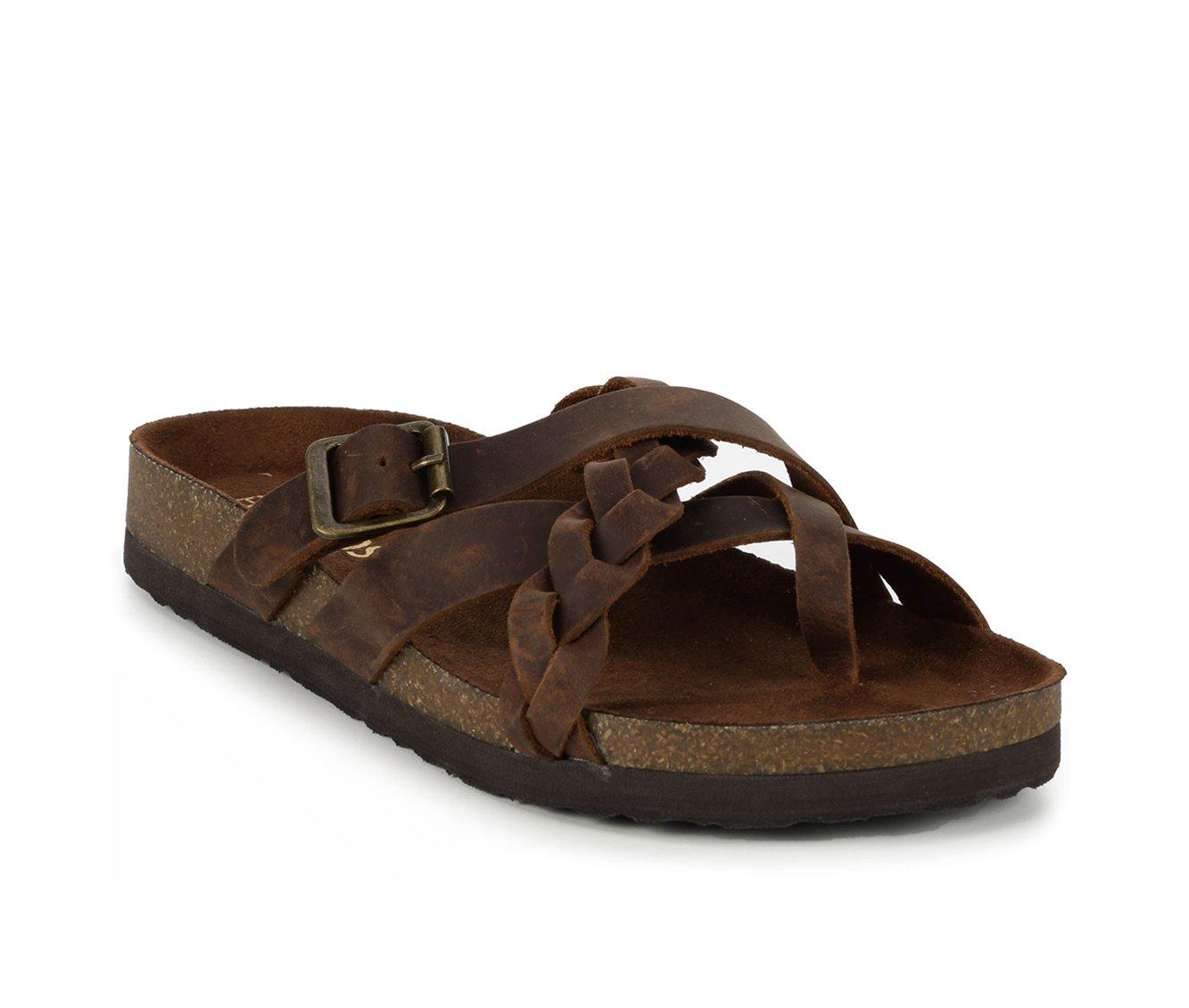 White mountain women's harrington leather footbed sandal hot sale