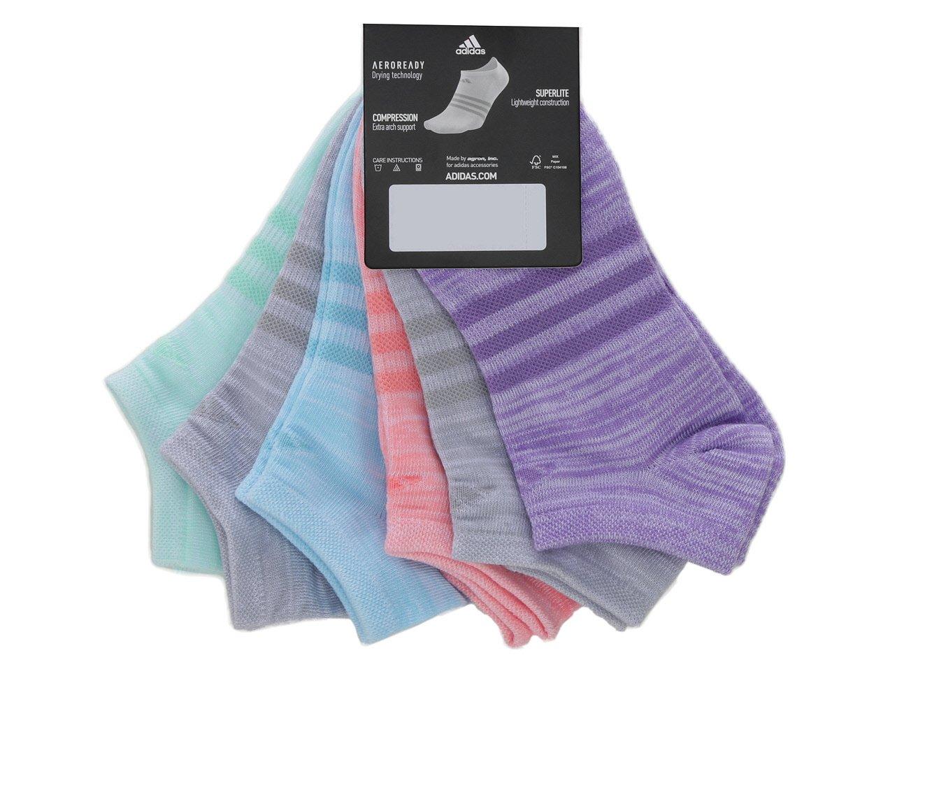 Adidas 6 Pair Women's Superlite No Show Socks