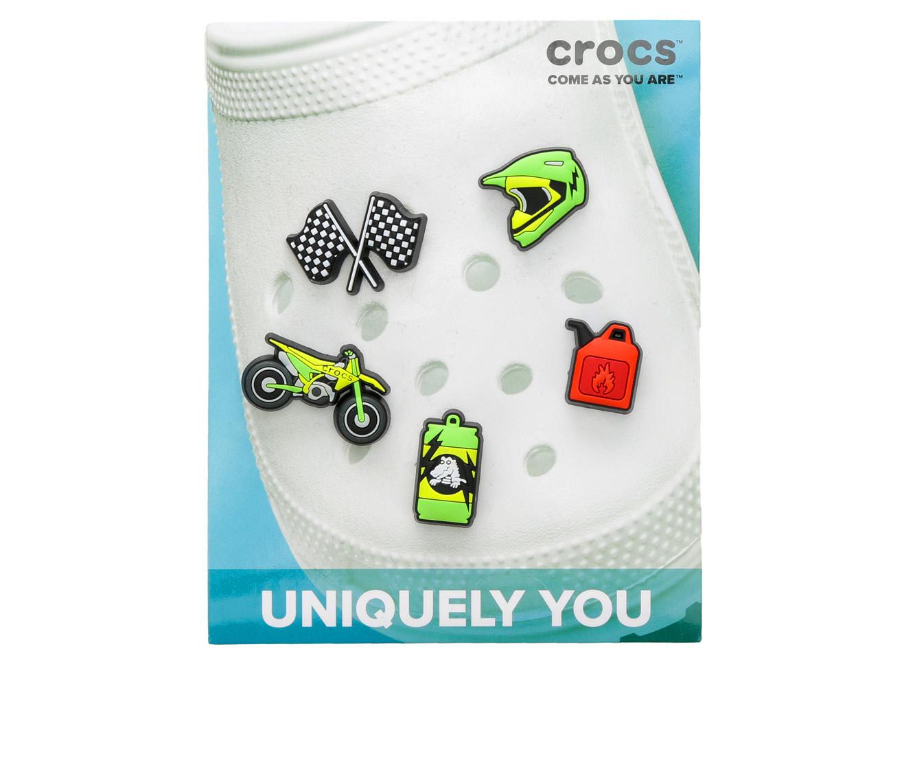 Crocs Jibbitz 5 Pack Shoe Charms in Dirt Bike