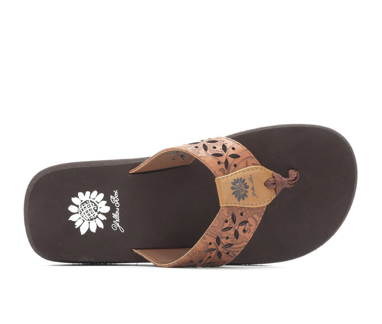 Women's Yellow Box Sharen Flip-Flops