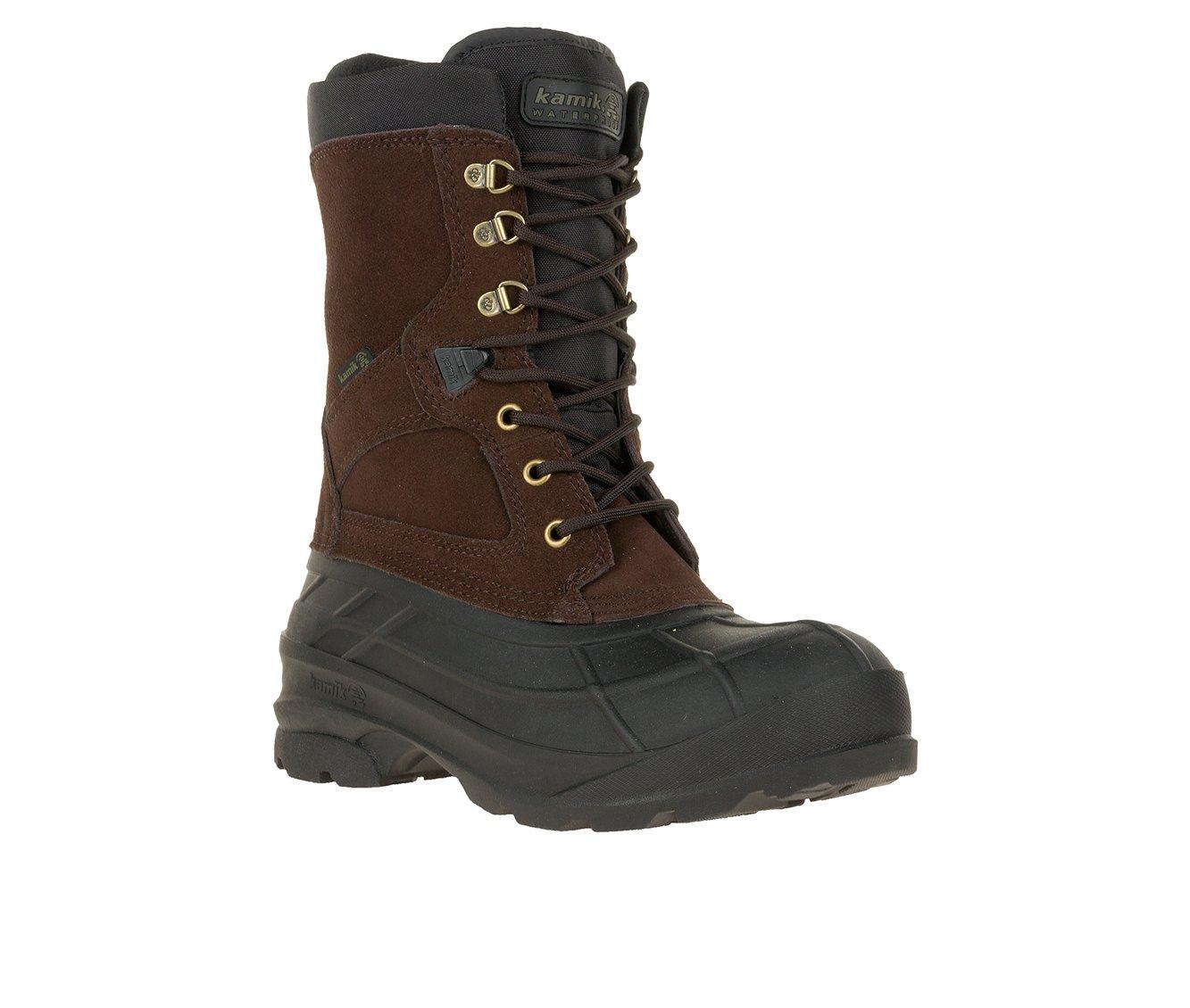 Kamik Leder-Winterstiefel Nationpro in Schwarz günstig kaufen
