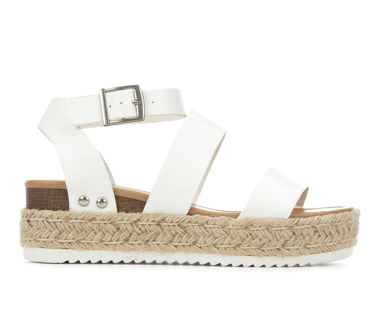 Soda white platform discount sandals