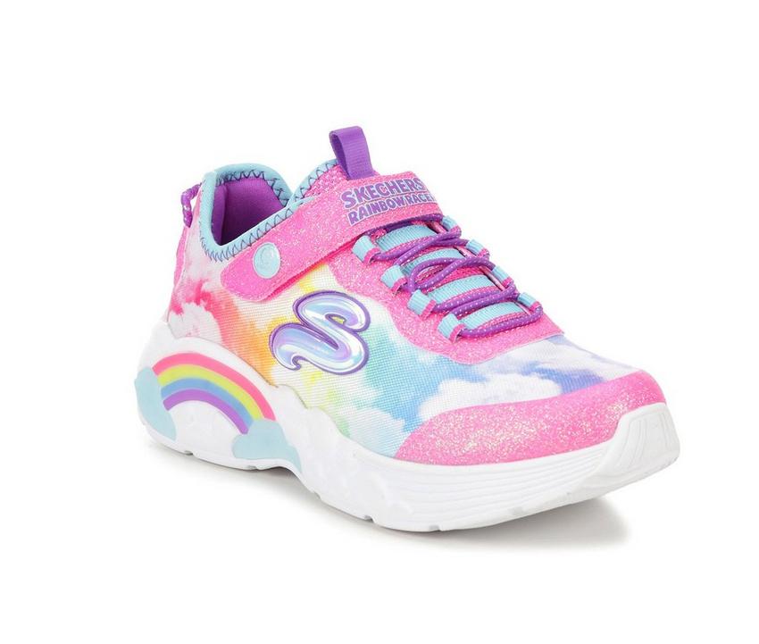 Girls' Skechers Little Kid Rainbow Racer Light-Up Wedge Sneakers