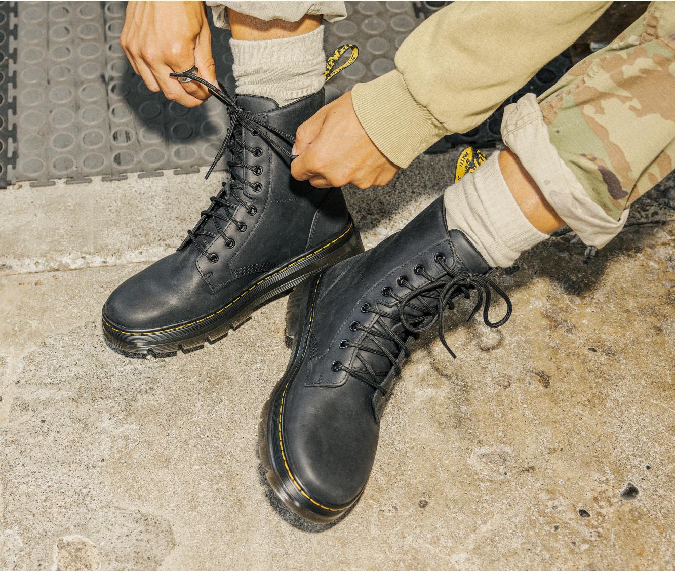 Men's Dr. Martens Combs Leather Combat Boots