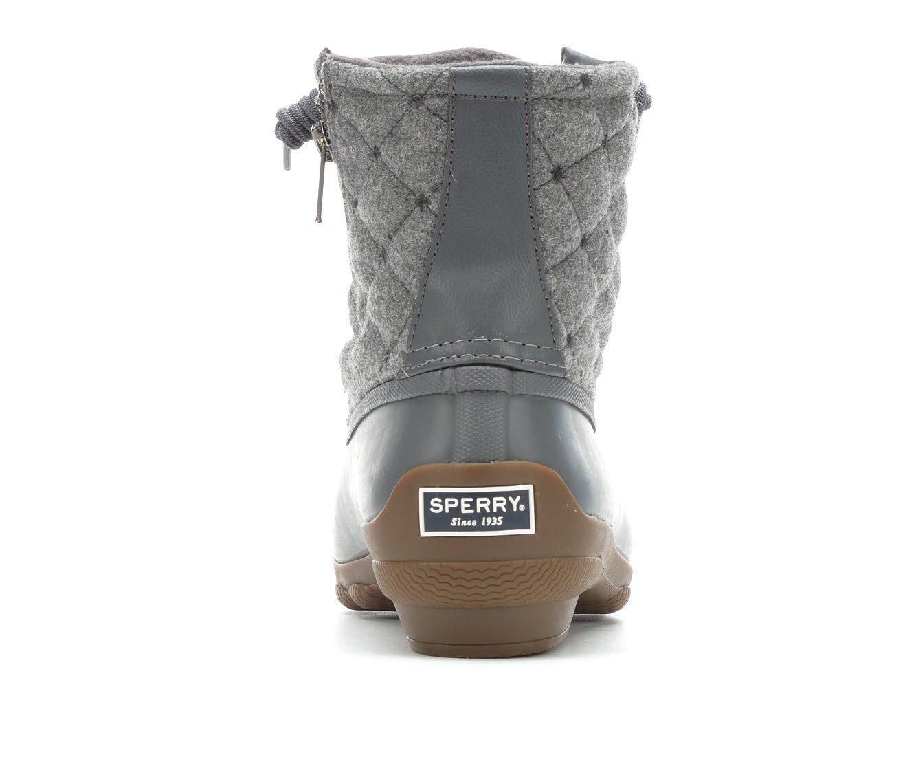 Grey womens sperry duck on sale boots