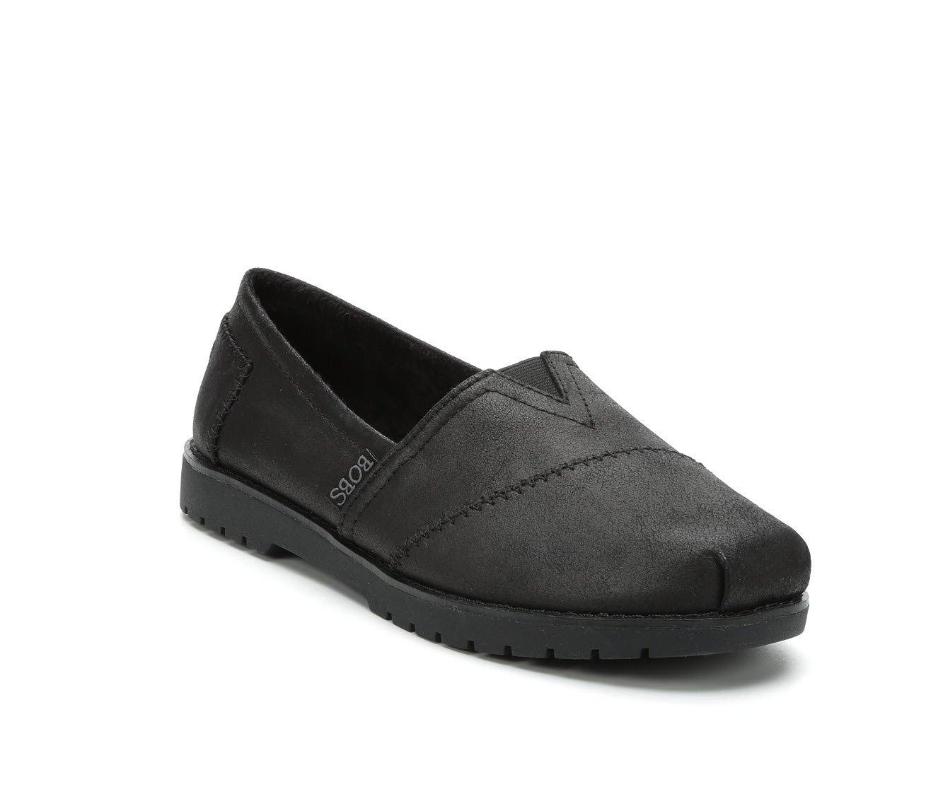 Black leather bobs shoes sale