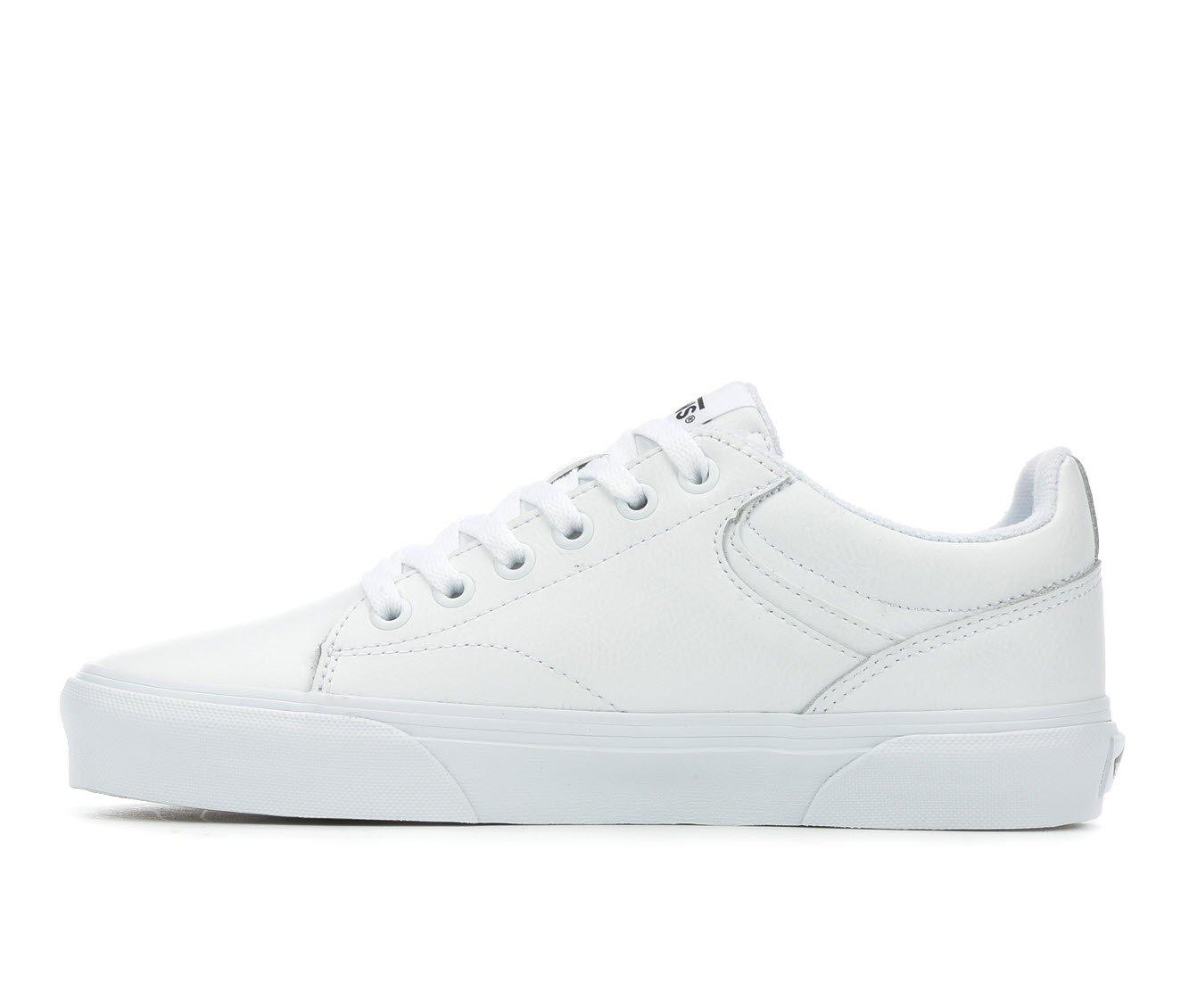 White leather hotsell vans womens