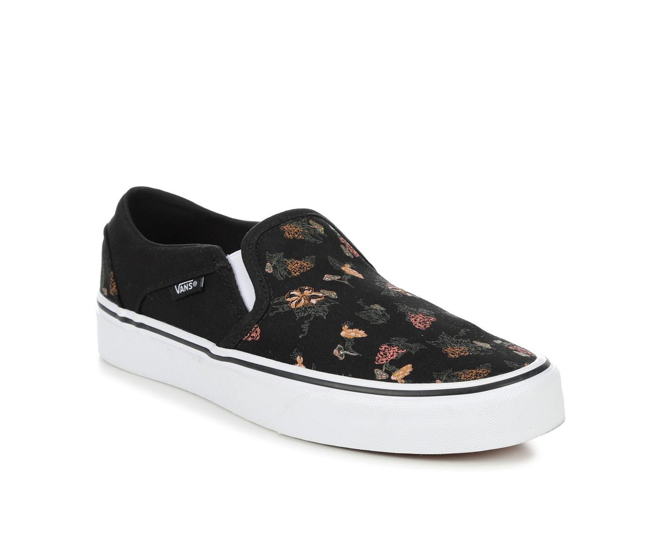 Asher stripe floral outlet vans