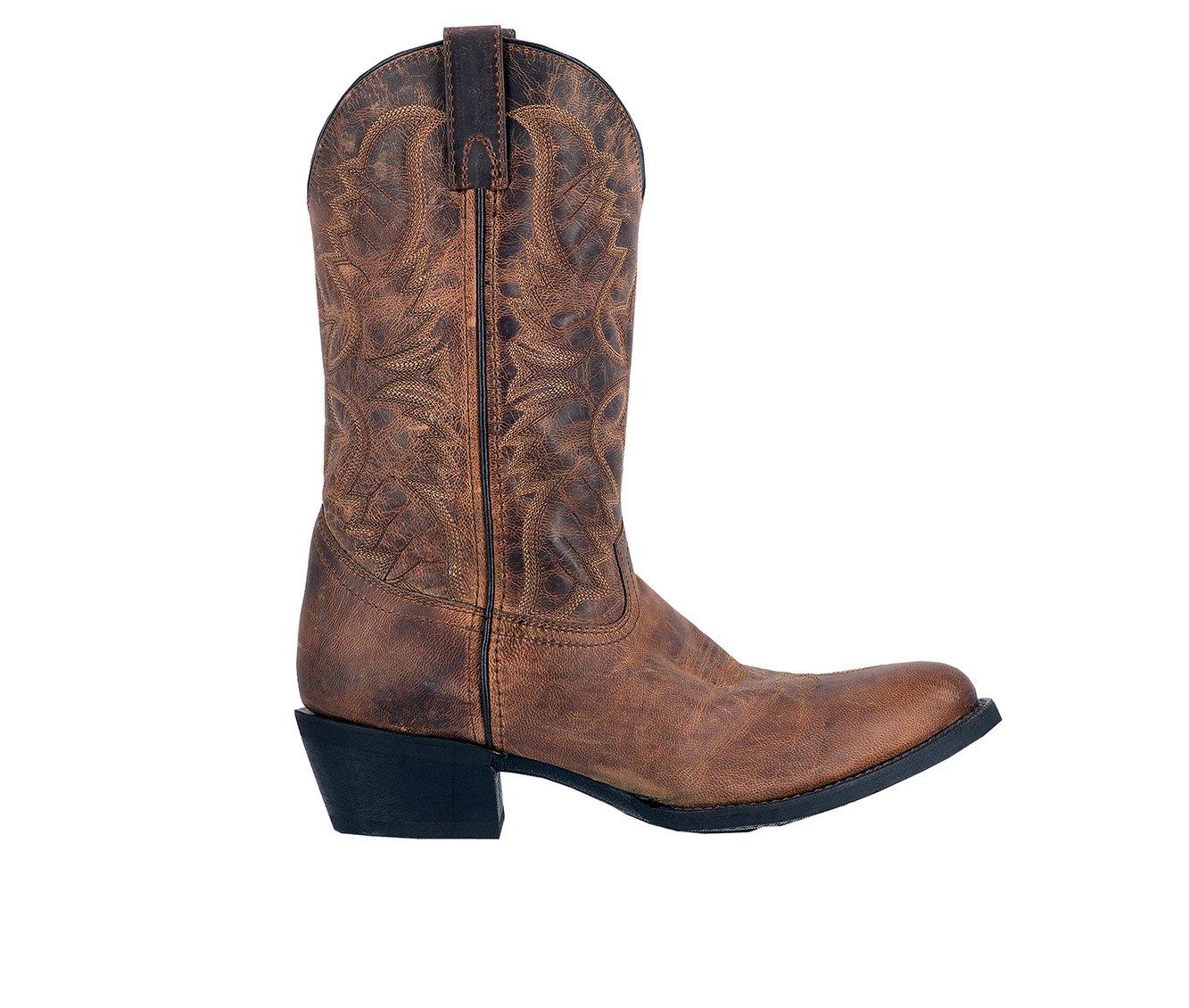 Bottes Western Laredo En Cuir Pour Homme, Marron/bordeaux, Taille 11D, Style Cowboy - Enfilez-les Facilement !