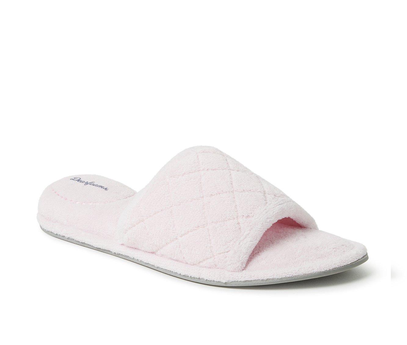 Dearfoams Beatrice Terry Slide with Quilted Vamp Slippers