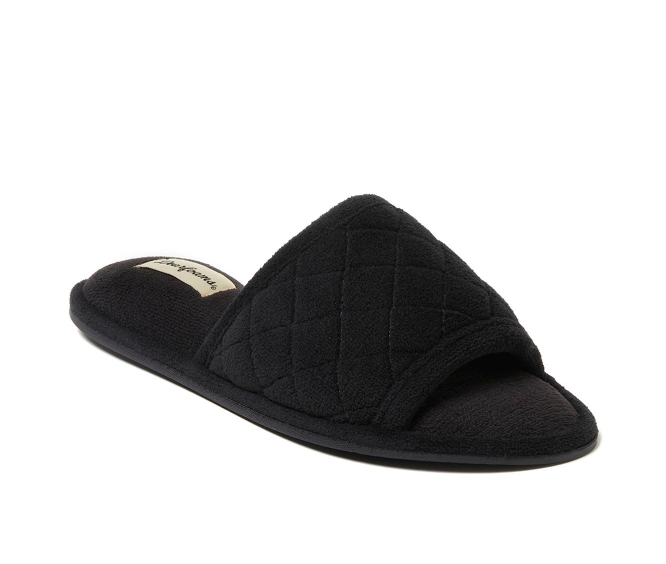 Dearfoams Beatrice Terry Slide with Quilted Vamp Slippers