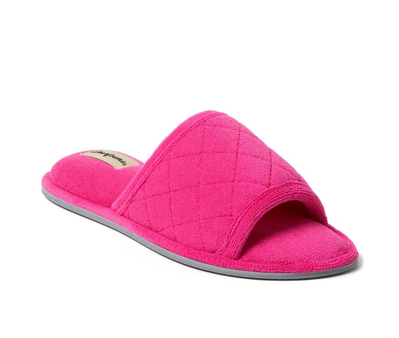 Dearfoams Beatrice Terry Slide with Quilted Vamp Slippers