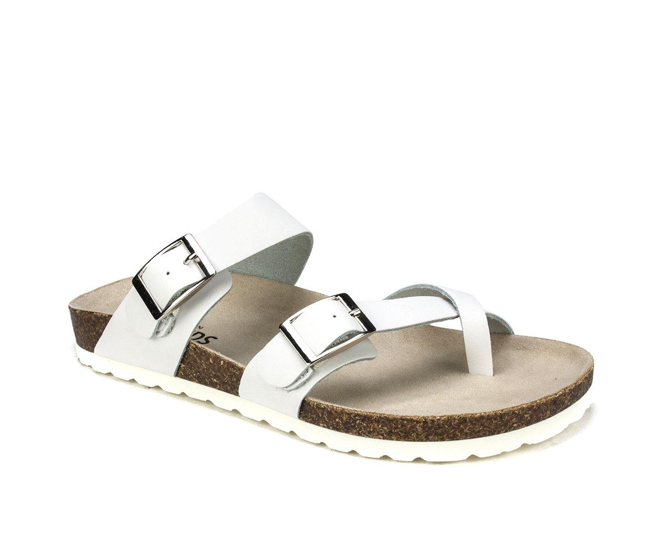 White mountain cheap silver sandals