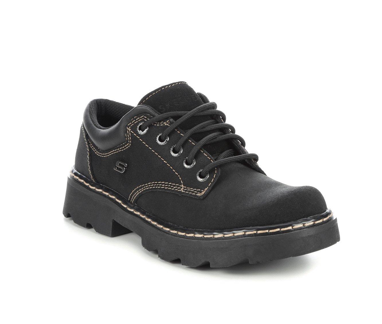 Skechers black store oxford shoes