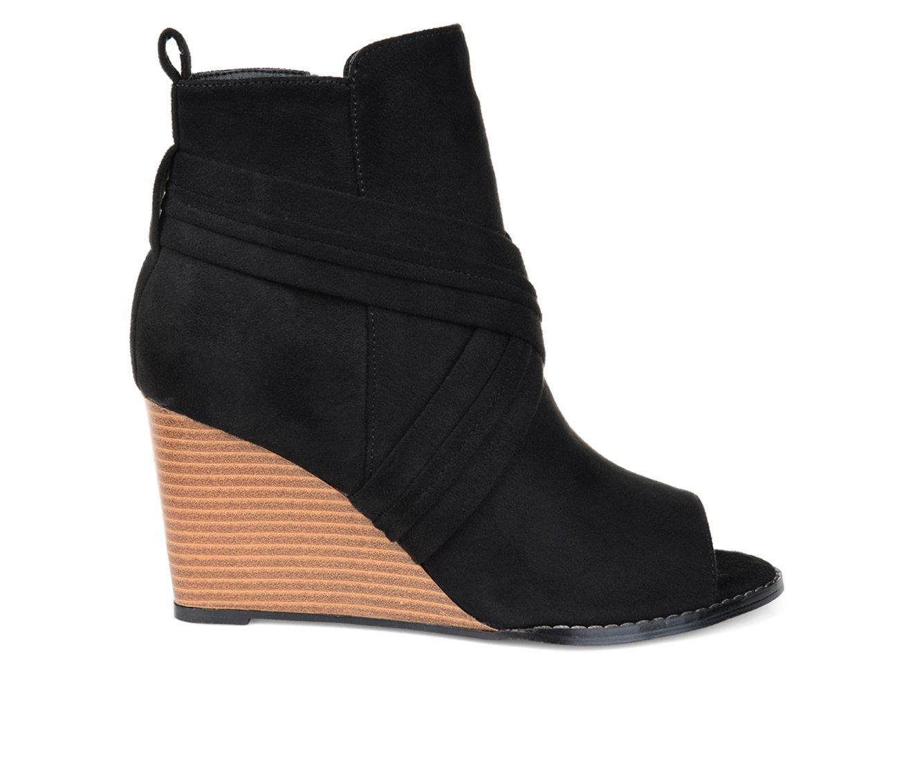 Women's Journee Collection Sabeena Wedge Peep Toe Booties