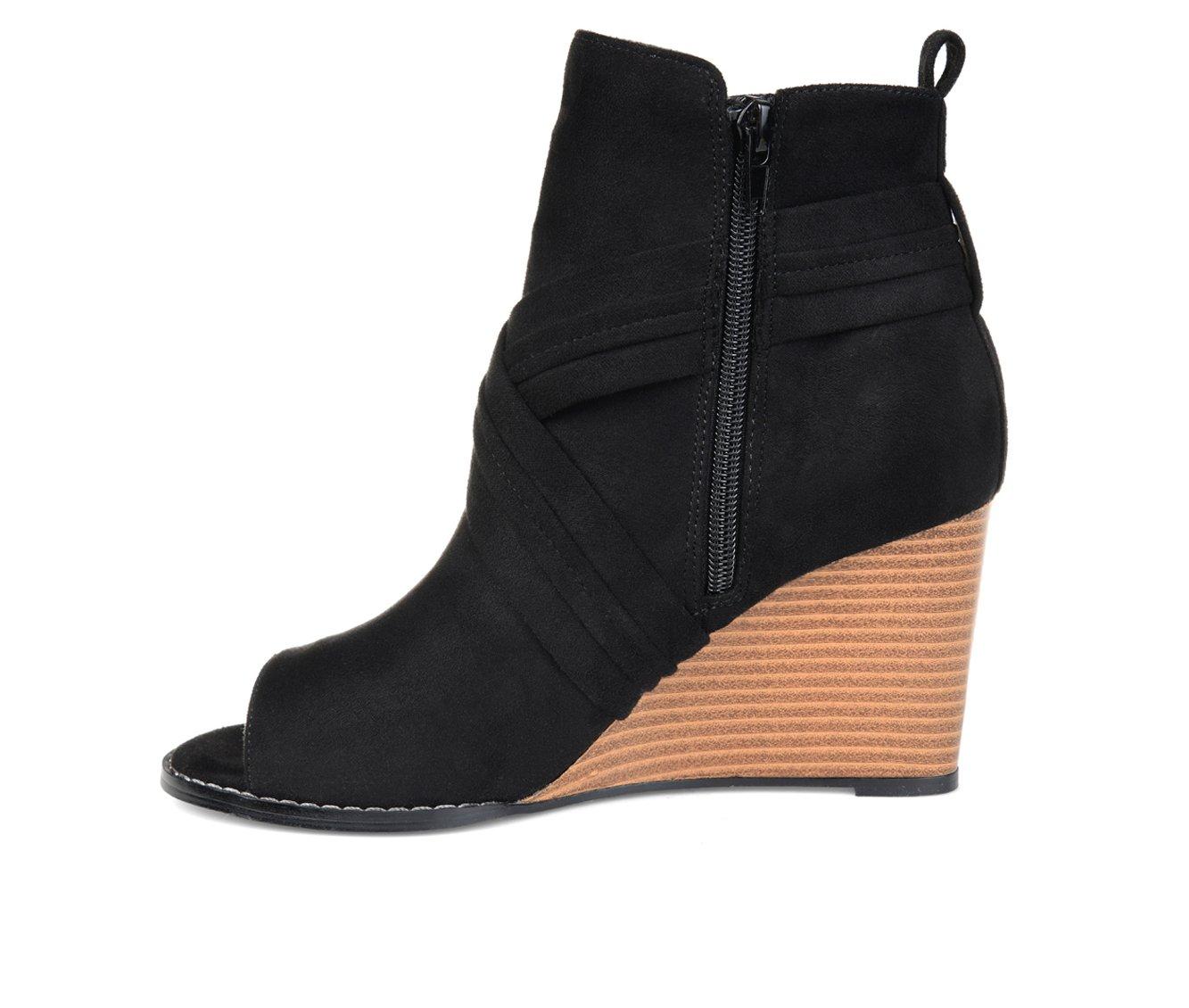 Women's Journee Collection Sabeena Wedge Peep Toe Booties