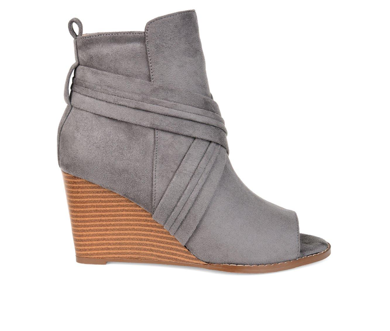 Women's Journee Collection Sabeena Wedge Peep Toe Booties