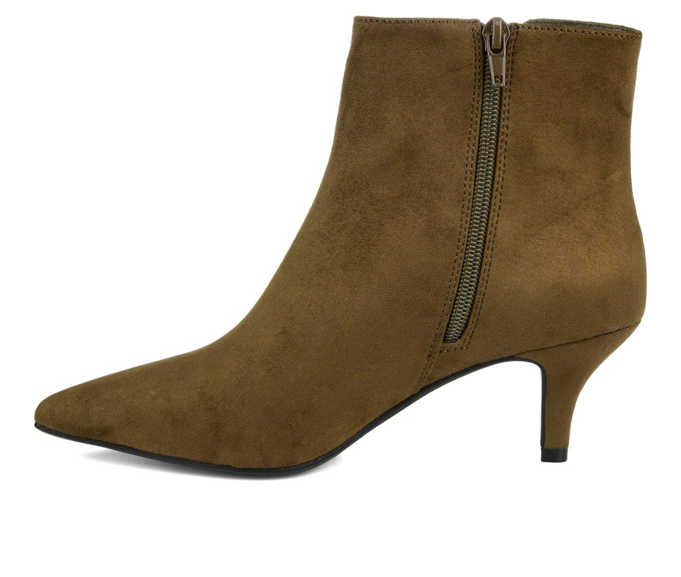 Tan kitten heel clearance booties