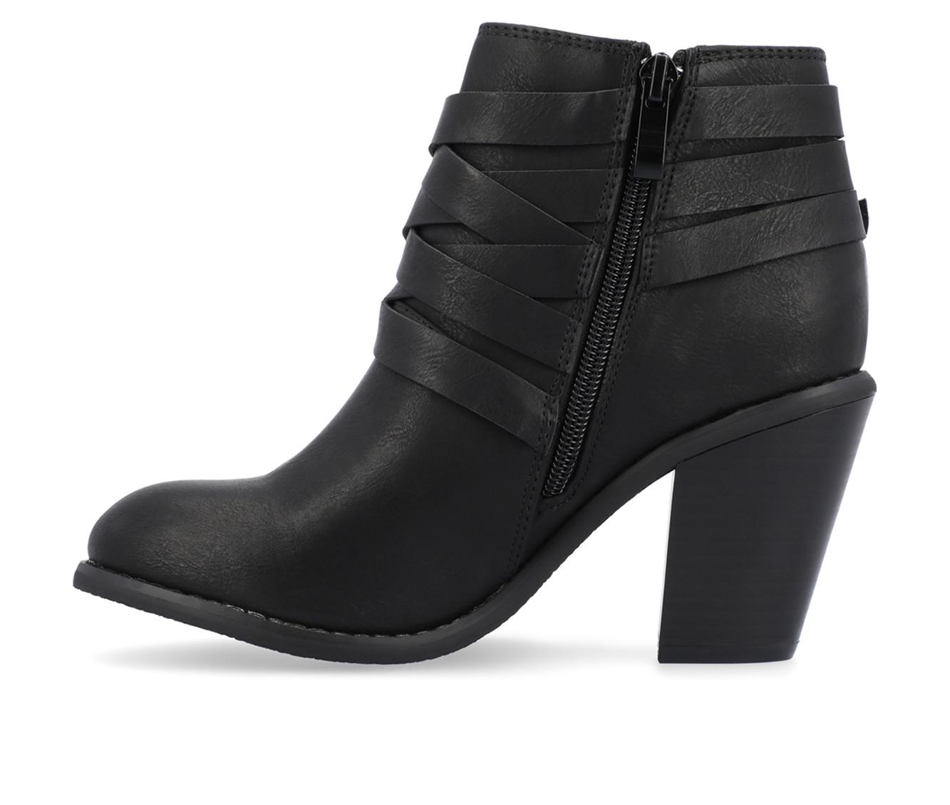 Women's Journee Collection Strap Booties | Shoe Carnival